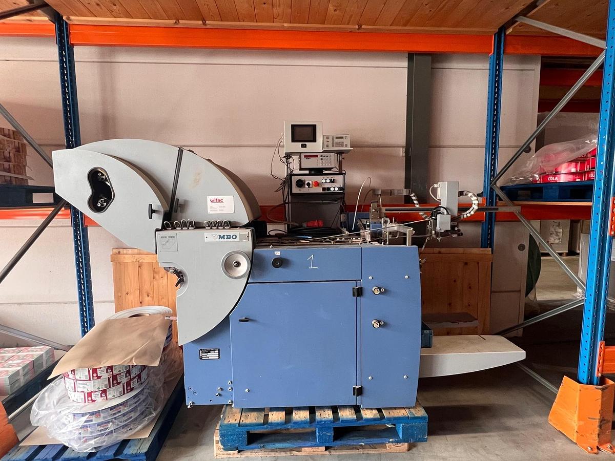 Used Complete Booklet Production Line for Sale - MBO Folding Machine, Bograma Punching Unit and Herzog+Heymann Delivery