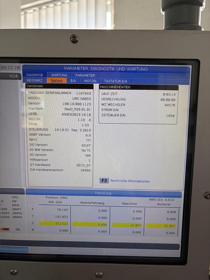 Used 2019 HAAS UMC 500 5-Axis Milling Machine