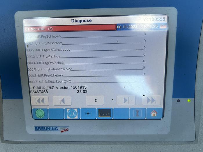 Used 2015 Breuning MUK 7012-II Bar feeder