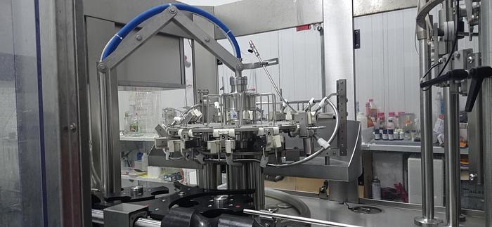 Used Monoblock Isobaric Bottling Machine for Sparkling Wine, composed of: Rinsing - Filling - Capping and Wire Hooding