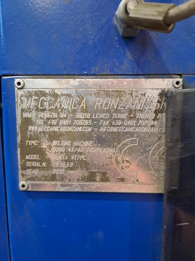 Used 2015 RONZANI Pillow plate welding machine