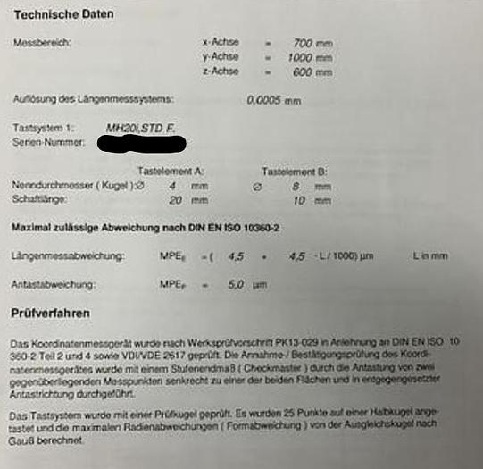 Used 2009 Mitutoyo CRT PM 7109