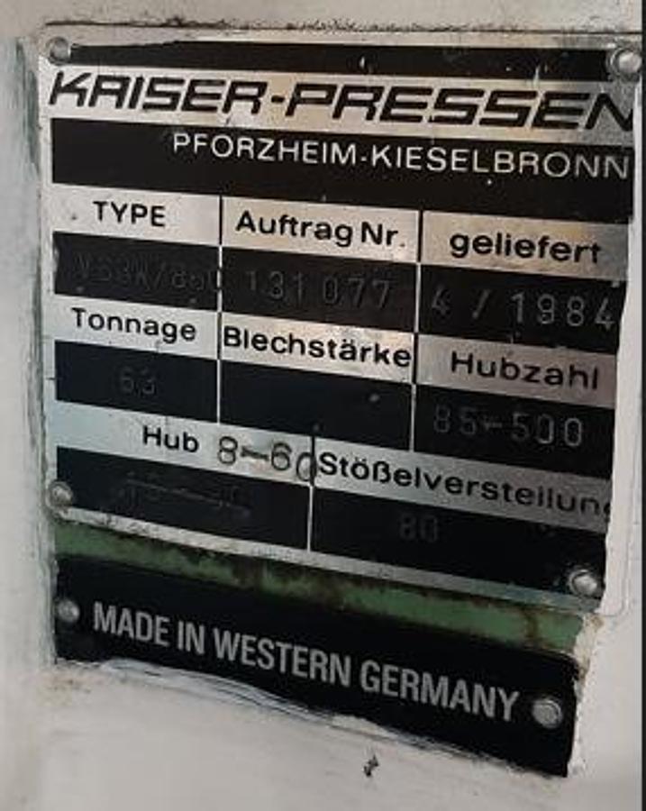 Used Kaiserpresse PA620/2