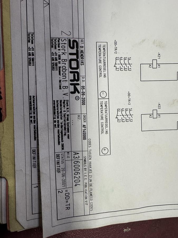 Used 2001 STORK PEGASUS TYPE 3200/24/20