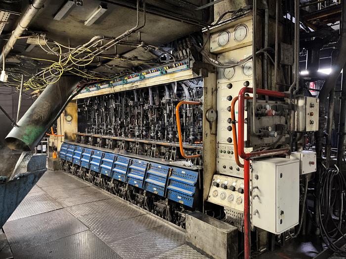 Used EMHART IS10 - EF 6 1/4 '' DG LH Hotend glass production line