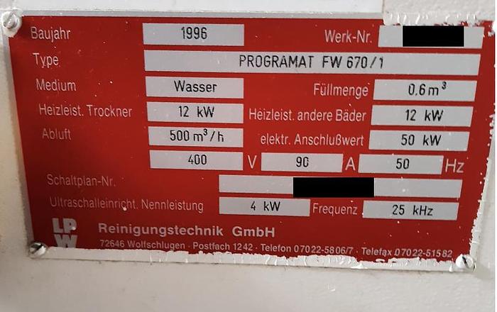 Used 1996 LPW PROGRAMAT