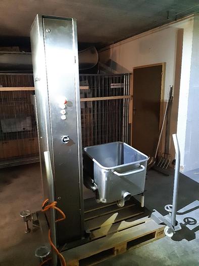 Used Seydelmann Stainless steel container tipper