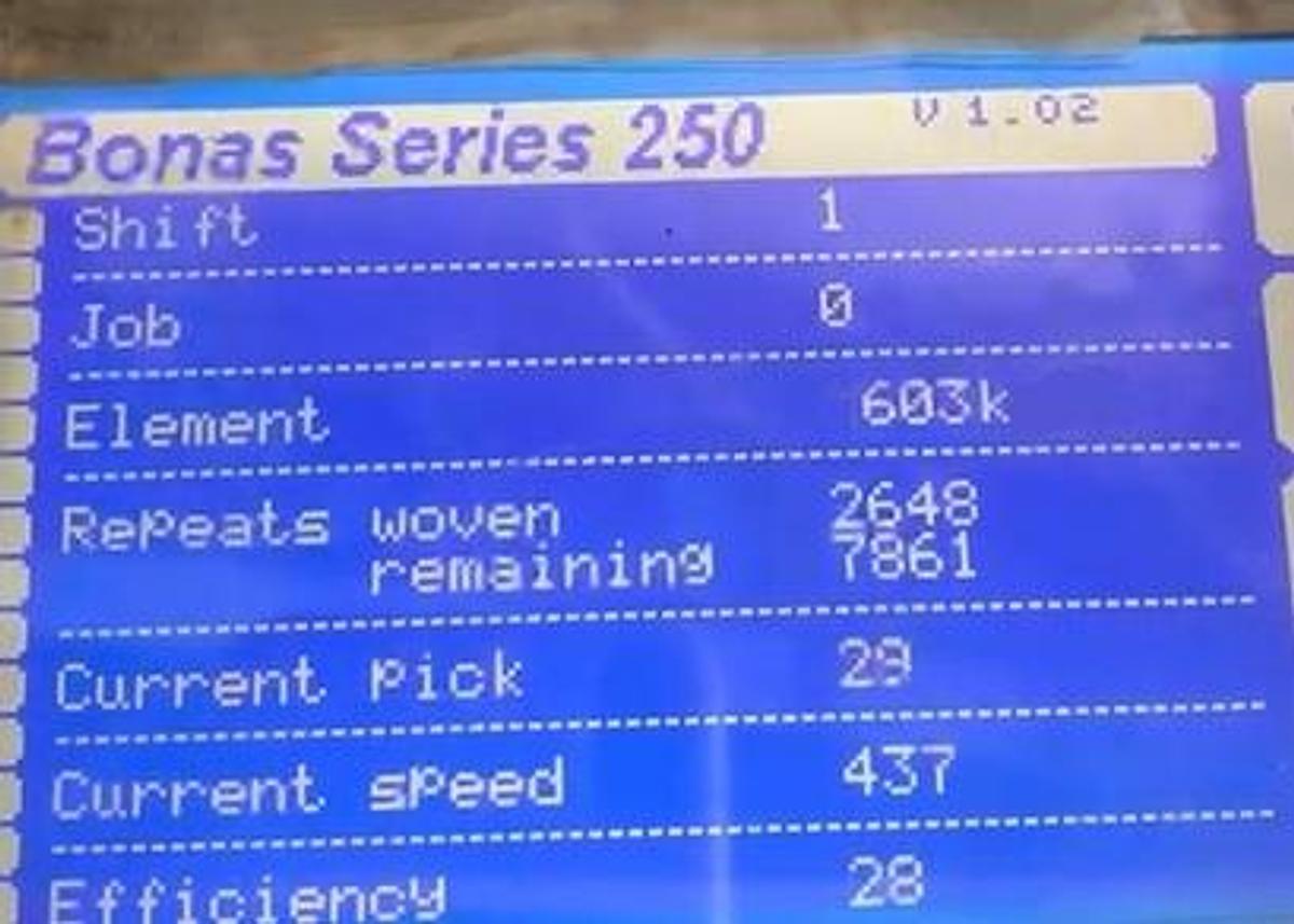 Used 1996 Sulzer G 6200 + Bonas 250 Jacquard