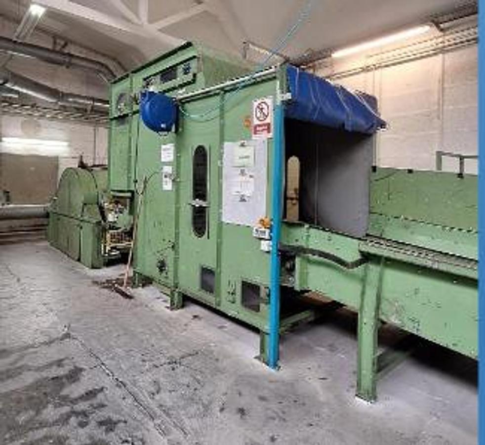 Used - Complete Used Nonwoven Production Plant for Sale - Needlepunch Line with Fiber Opening, Carding, Lapping, Needling and Winding