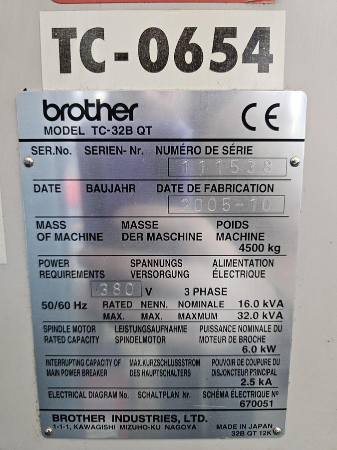 Used 2005 Brother TC 32B