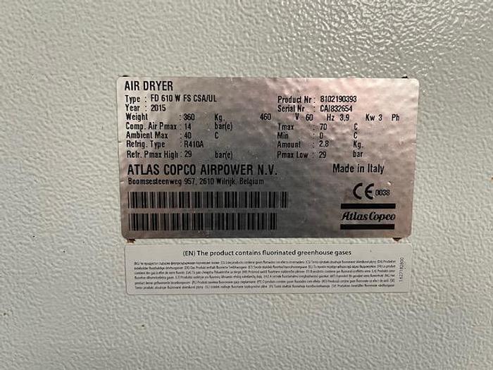 Used 2015 ATLAS COPCO FD610