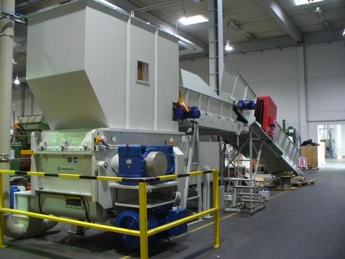 Used - Two-Stage Plastic Shredding and Granulation System