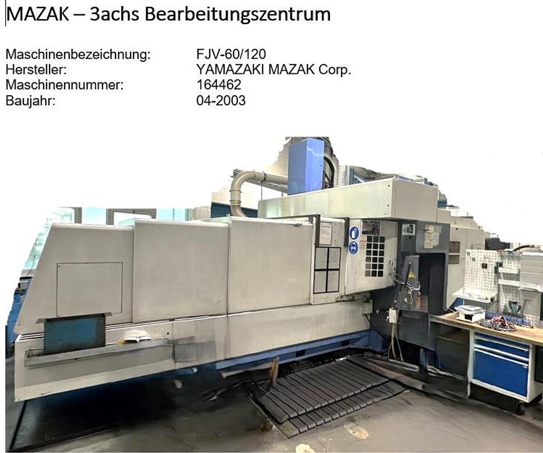 Used 2003 MAZAK FJV-60/120