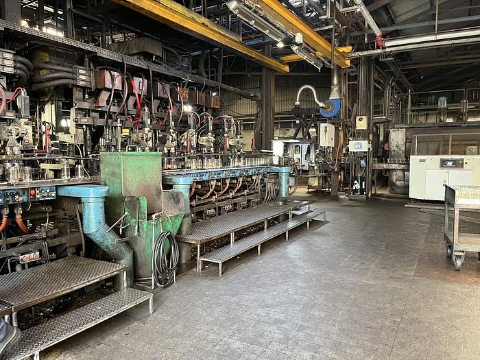 Used EMHART (2x)IS 6 - EF 5 1/2 '' DG LH Hotend glass production line