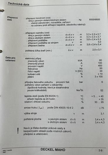 Used 2001 DECKEL MAHO DMC 65 V