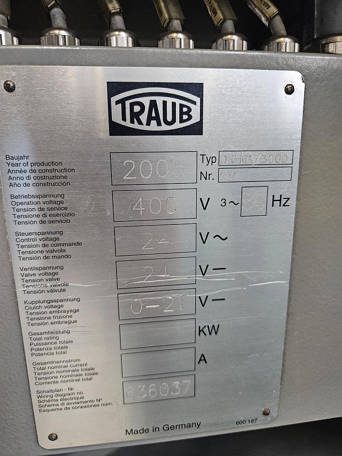 Used 2005 TRAUB TNX 80/65