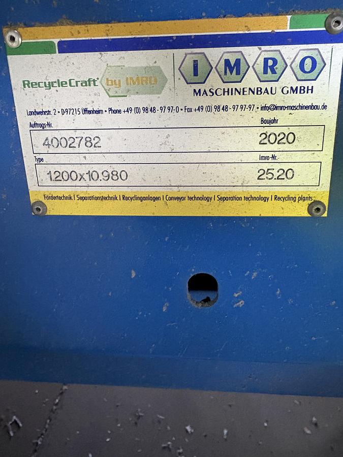 Used 2020 IMRO Conveyor Belt