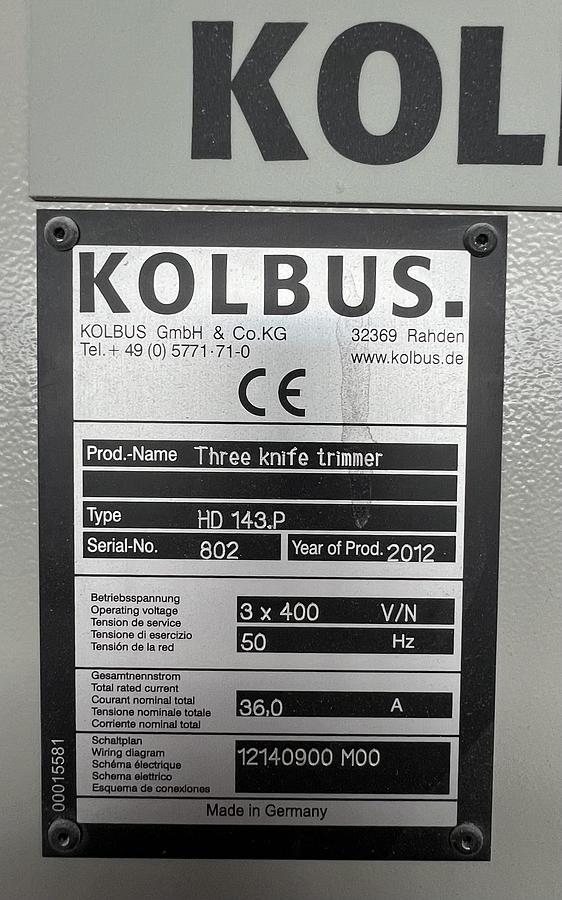 Used 2012 Kolbus Book production line BF 530