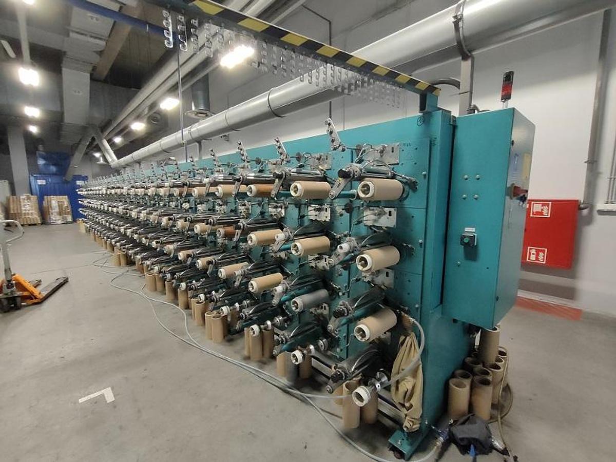 Used 2001 Starlinger Tape production line Starex 1000/105 + 1995 Sahm 230 GE  winders for large coils + fibrillator