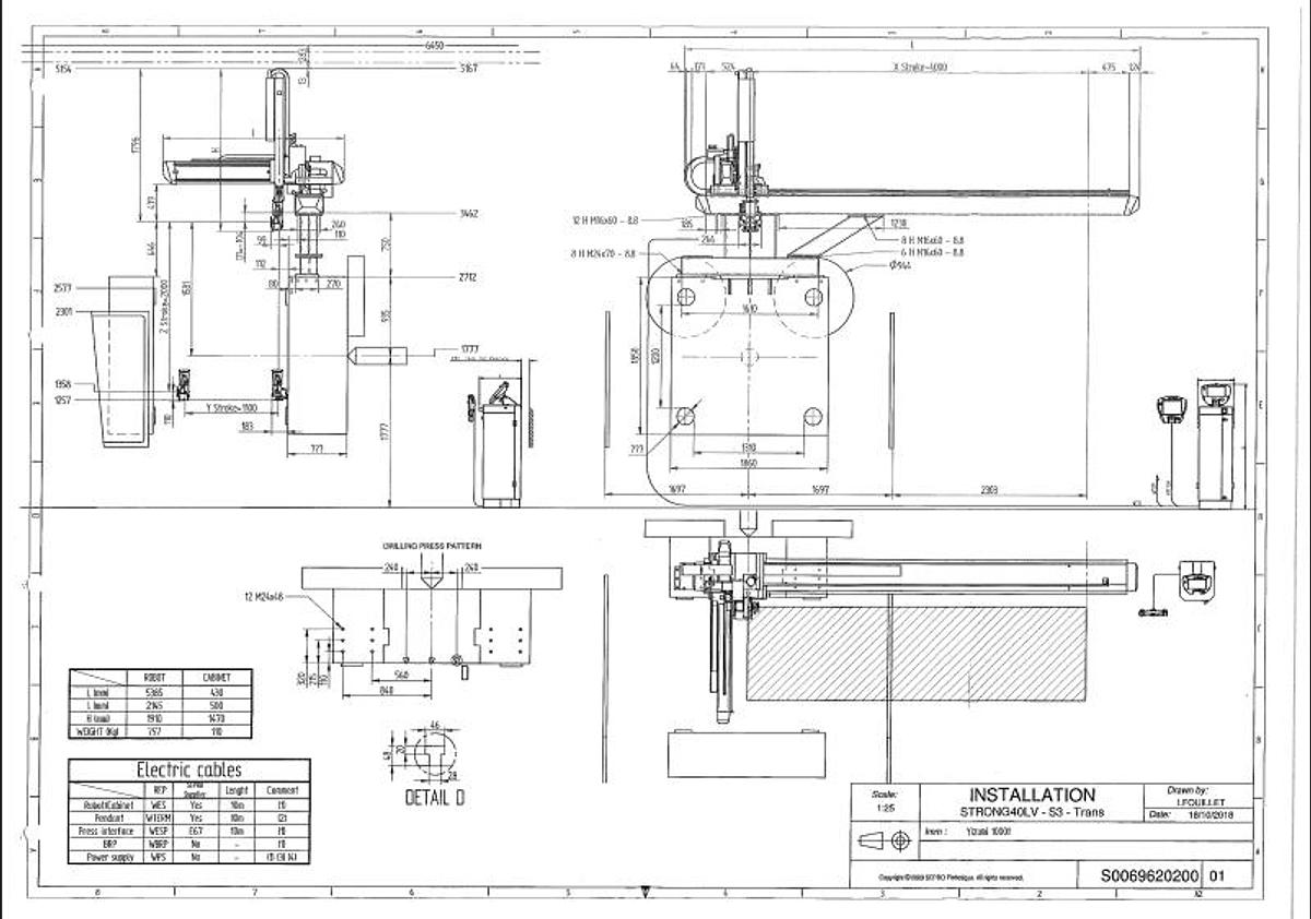 Used 2018 Sepro Strong 40 LV Injection Moulding Robot