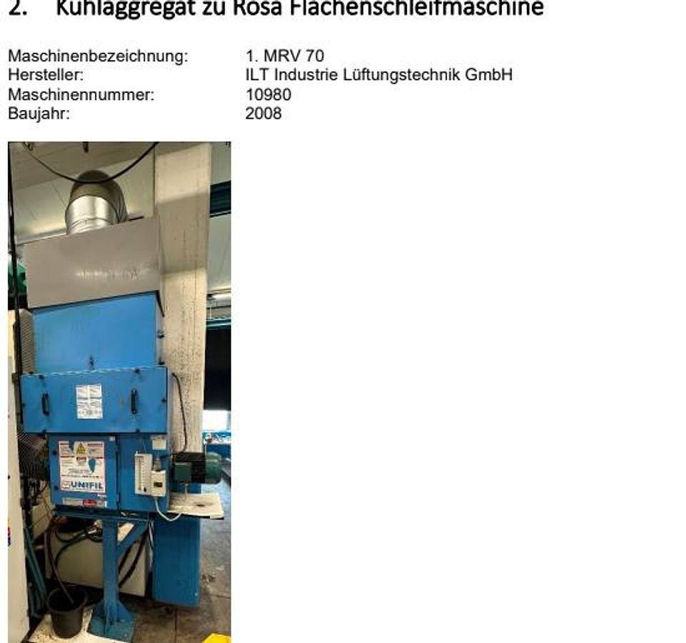 Used 2008 Surface Grinding Machine ROSA with Coolant Unit