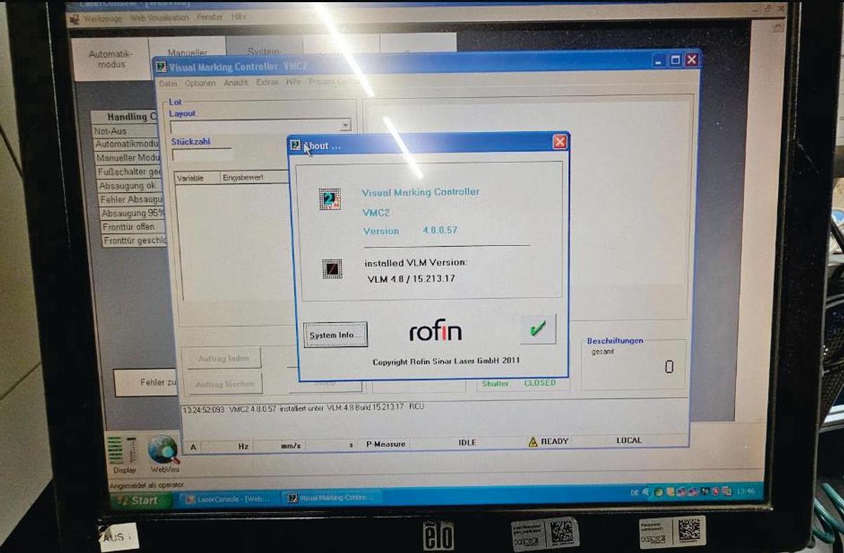 Used 2010 ROFIN CL-CUBE 20F