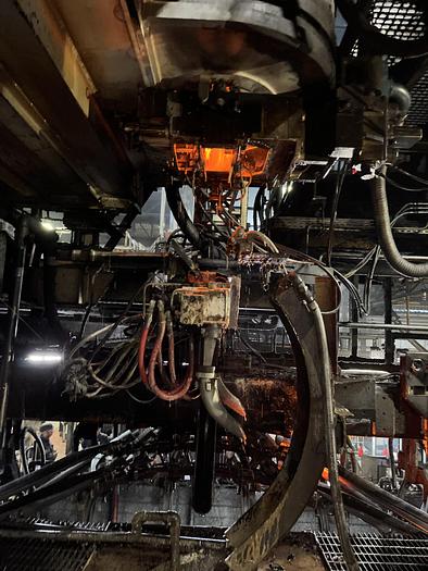 Used EMHART IS10 - EF 5 1/2 '' DG RH Hotend glass production line