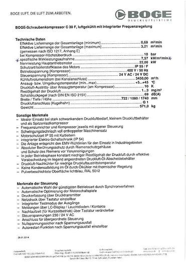 Used 2015 BOGE C 30 F