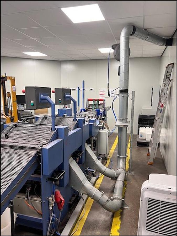 Used Complete Booklet Production Line for Sale - MBO Folding Machine, Bograma Punching Unit and Herzog+Heymann Delivery