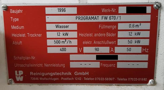 Used 1996 LPW PROGRAMAT