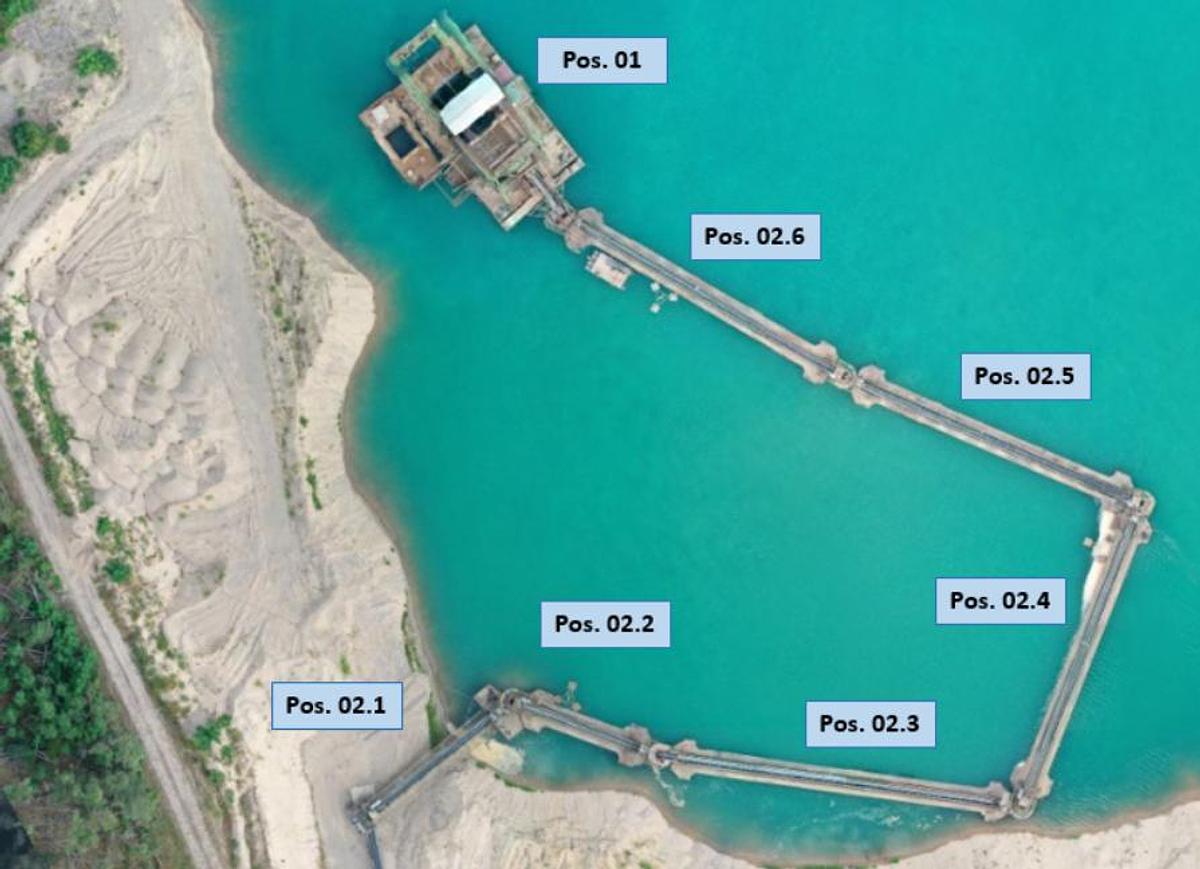 Used - Used Extraction Equipment Package – Dredger, Floating Conveyor System & Hopper Barge