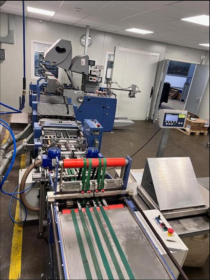 Used Complete Booklet Production Line for Sale - MBO Folding Machine, Bograma Punching Unit and Herzog+Heymann Delivery