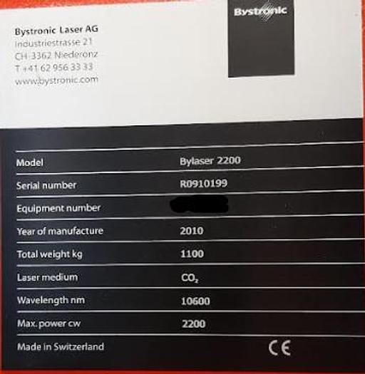 Used 2010 Bystronic Bysprint 3015