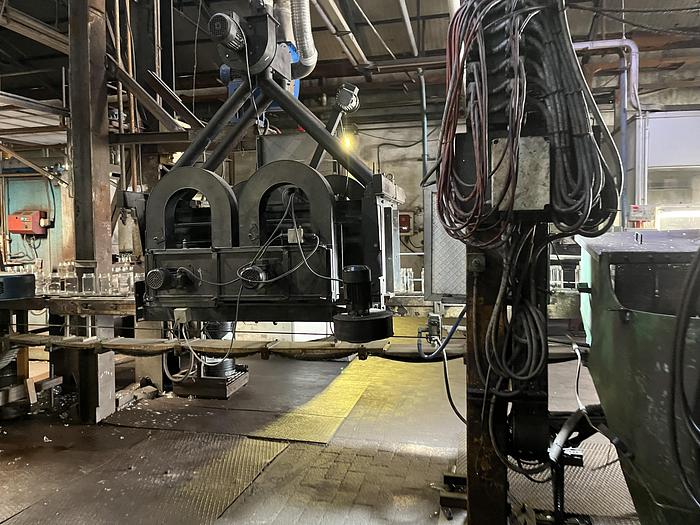 Used EMHART (2x)IS 6 - EF 5 1/2 '' DG LH Hotend glass production line