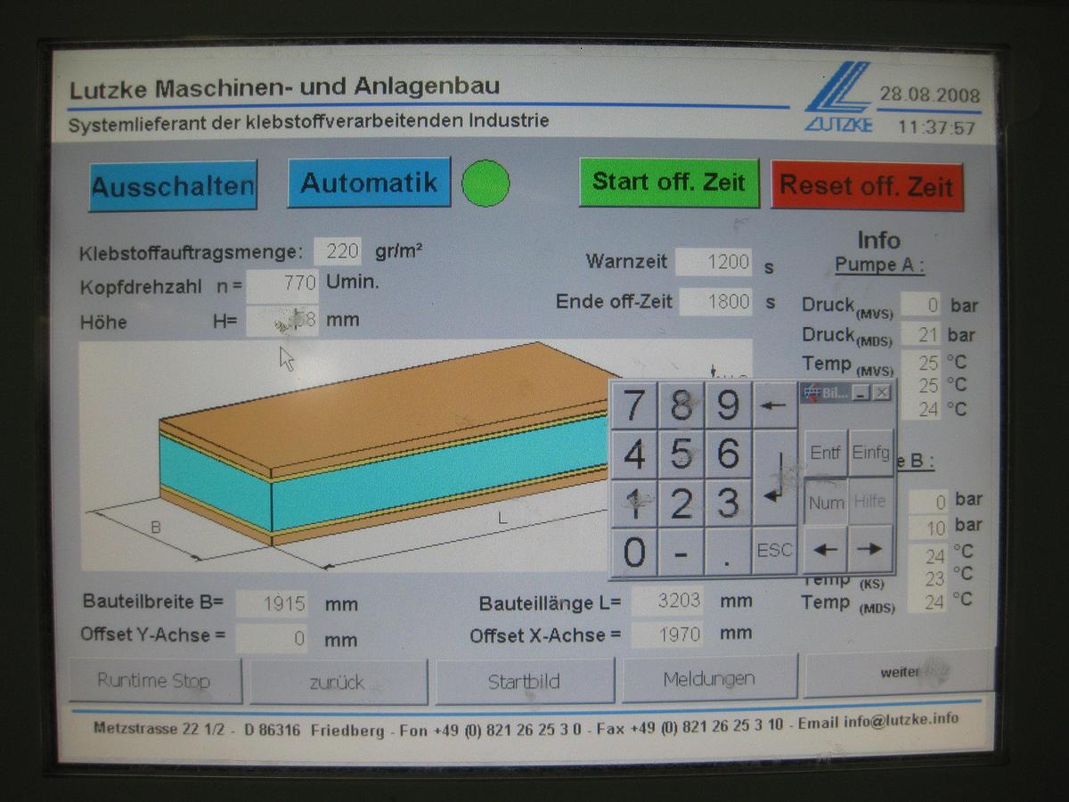Used 2008 Lutzke Adhesive Bonding System