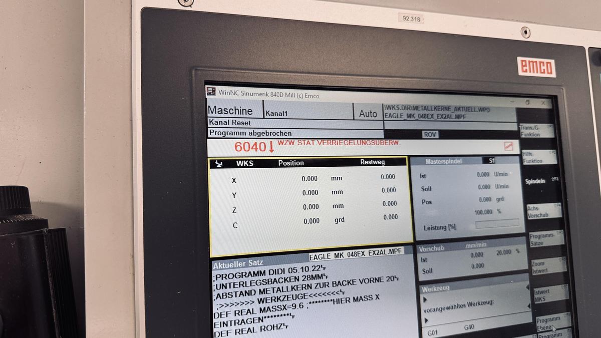 Used 2006 EMCO Concept Mill 155