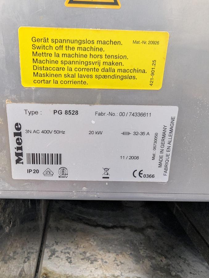 Used 2010 MMM Selectomat PL 669-2 H L Sterillizer + 2008 Miele PG 8528