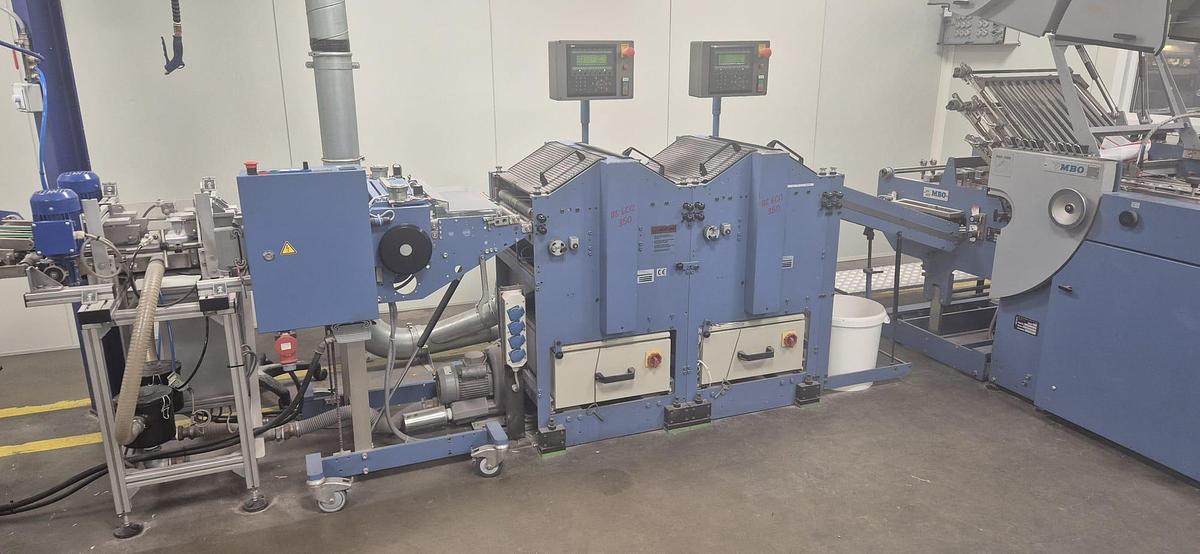 Used Complete Booklet Production Line for Sale - MBO Folding Machine, Bograma Punching Unit and Herzog+Heymann Delivery