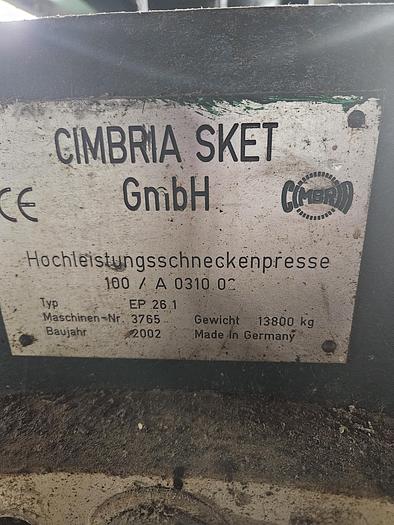 Used 2002 Cimbria Pressing plant for seeds