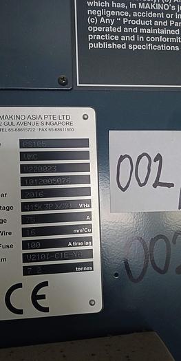 Used 2016 Makino PS 105