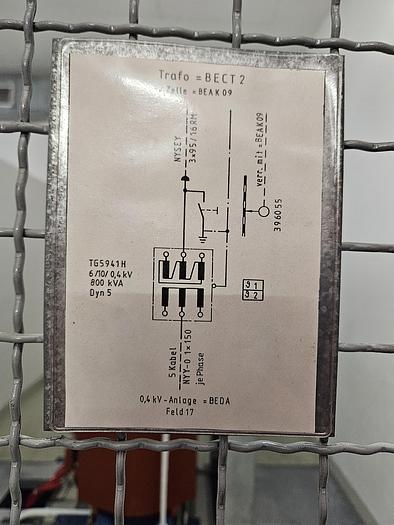 Used 1990 AEG Trafo Union 800 kVA