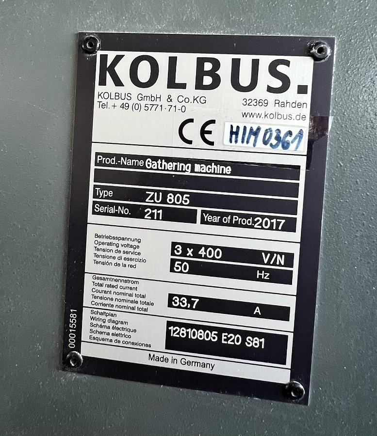Used 2012 Kolbus Book production line BF 530