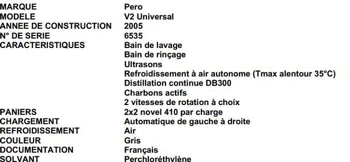 Used 2005 PERO V2 Universal