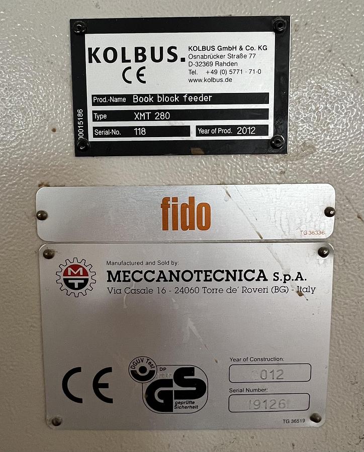 Used 2012 Kolbus Book production line BF 530