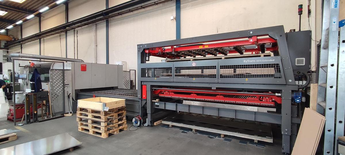 Used 2021 Bystronic ByStar Fiber 3015 8000 W fiber laser incl. ByTrans 3015 Extended