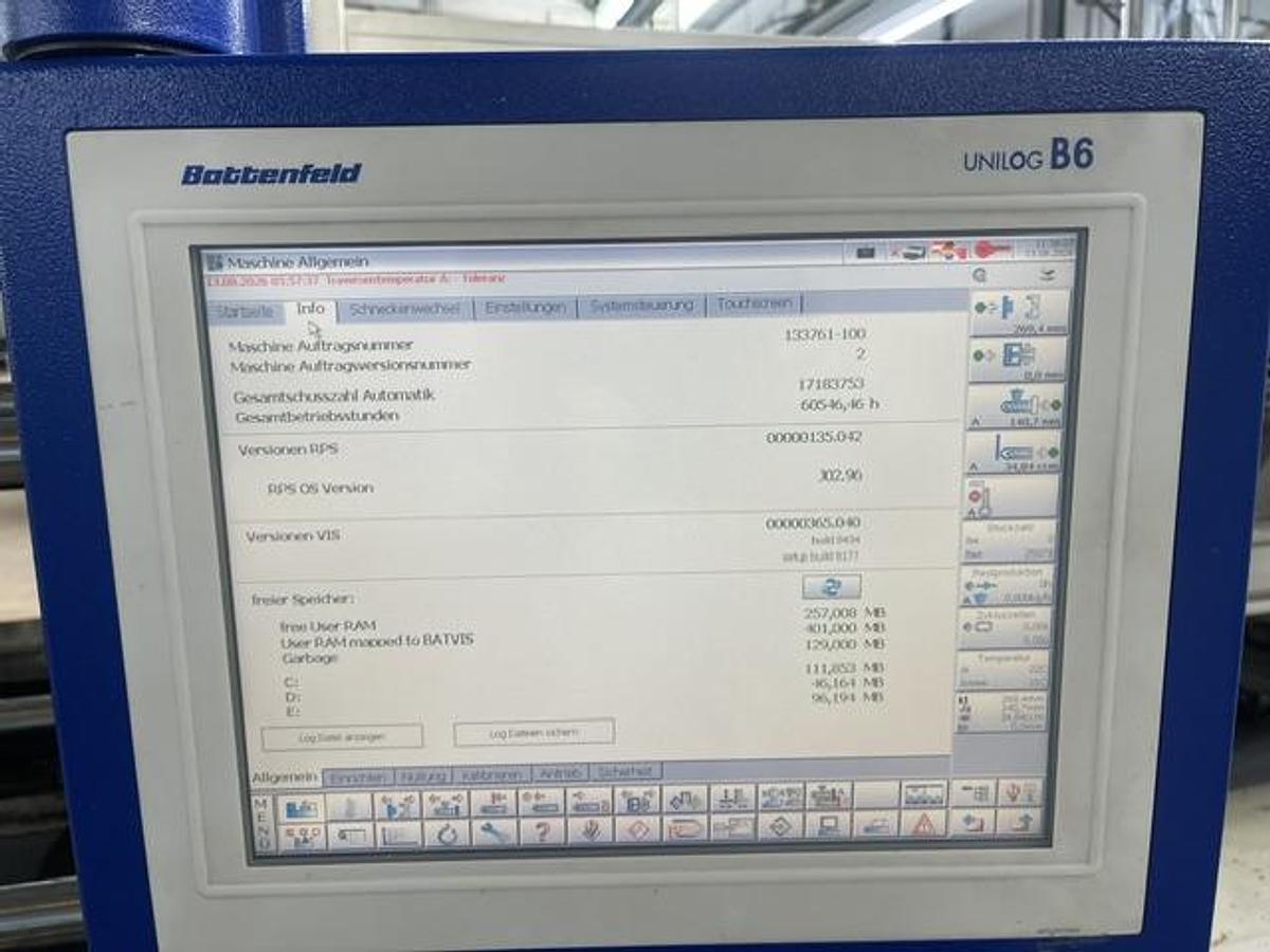 Used 2012 5 x Battenfeld HM 35/130 UNILOG B6S Injection Molding Machine