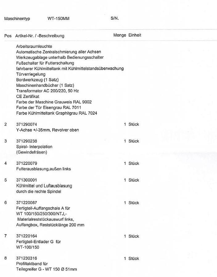 Used 2007 Nakamura TOME WT-150