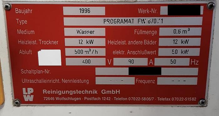 Used 1996 LPW PROGRAMAT