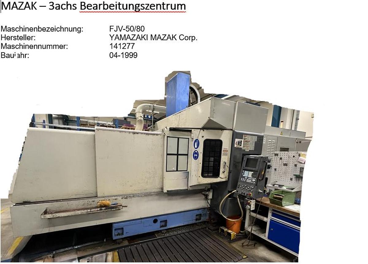 Used 1999 Mazak  FJV-50/80