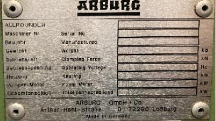 Used Arburg 600 T